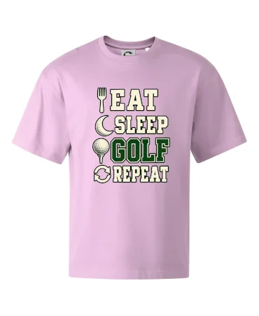 Eat sleep golf repeat typografie