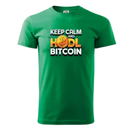 3D nápis Keep Calm and HODL Bitcoin