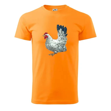 Slepice kreslená bílá