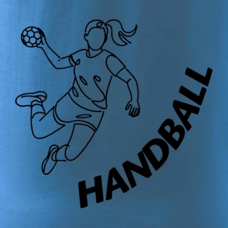 Handball nápis šikmo  - holka