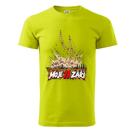 Liblice B pád vysílačů moje 11 září komiksový motiv