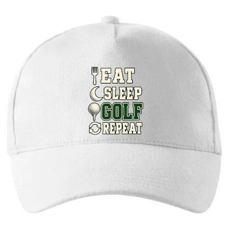 Eat sleep golf repeat typografie
