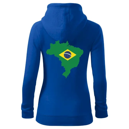 Brazílie vlajka v mapě