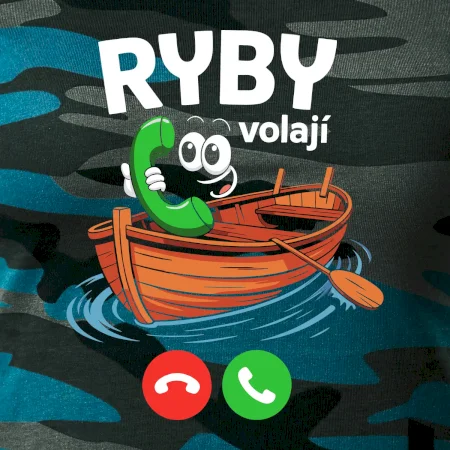 Karikatura ryby volají