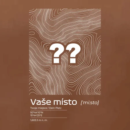 Vaše místo - vrstevnice v obdélníku