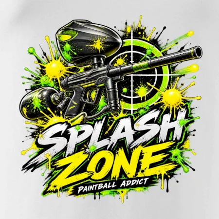 Neonový zásah splash zone paintball