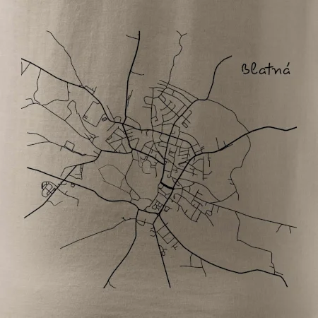 Černobílá mapa Blatná