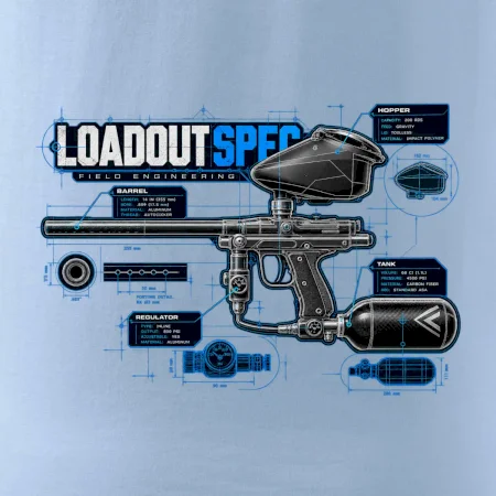 Technický výkres loadout spec paintball