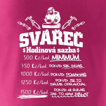 Svářeč - hodinová sazba