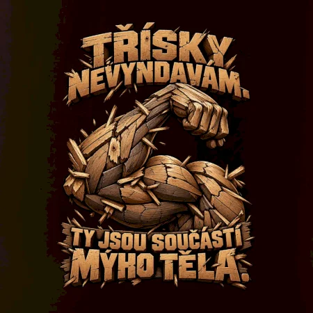 Třísky nevyndavám ty jsou součástí mýho těla - dřevěná paže