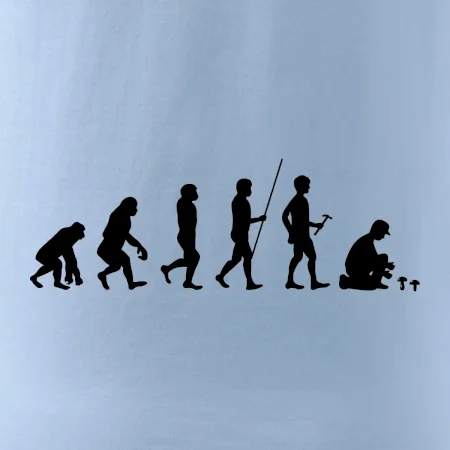 Evoluce houbař muž