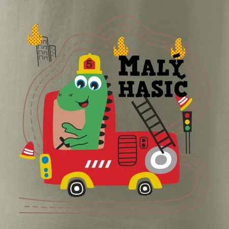 Malý hasič - auto a dinosaurus