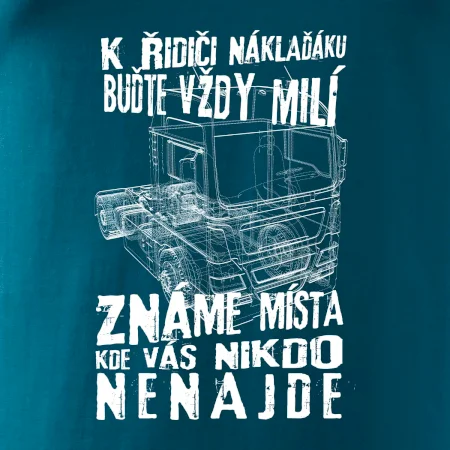 K řidiči náklaďáku buďte vždy milý