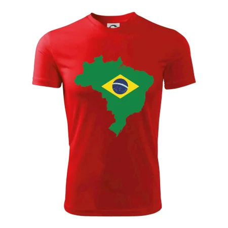Brazílie vlajka v mapě