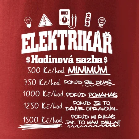 Elektrikář hodinová sazba