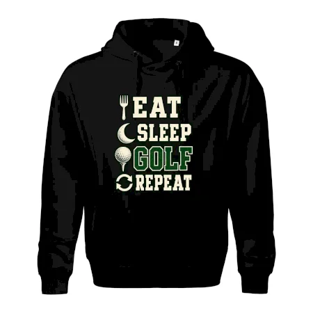 Eat sleep golf repeat typografie