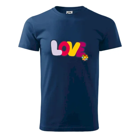 Love nápis s květinou