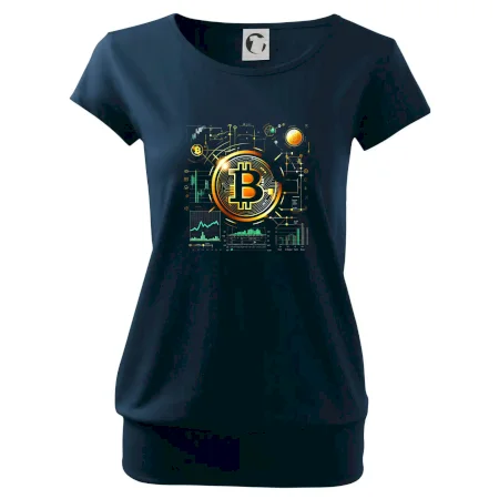 Bitcoin logo s grafy