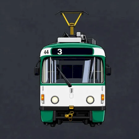 T3R SLF čelo tramvaje linka 3