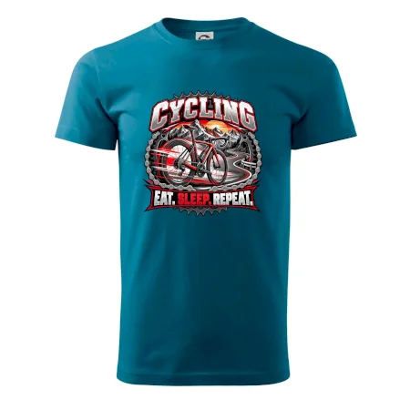 Cyklistické kolo mezi horami eat sleep repeat
