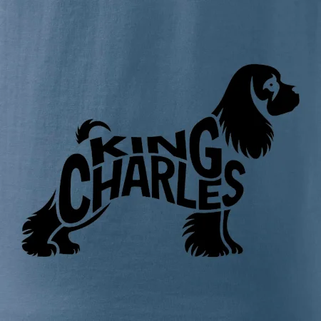 Kavalír king Charles španěl nápis v těle