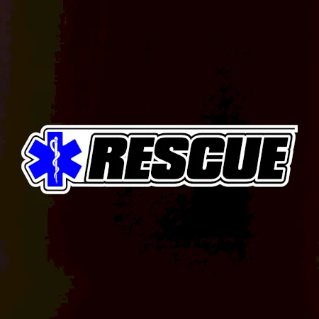 Záchranář rescue kříž modrý