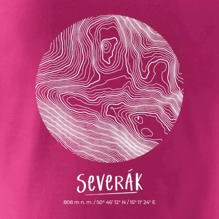 Severák - vrstevnice v kruhu