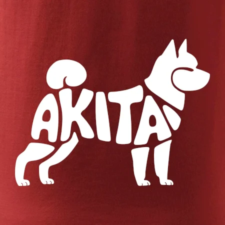 Akita Inu - Nápis v těle