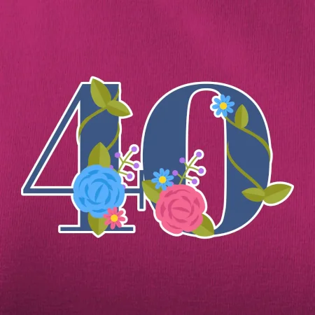 Květinové číslo kreslené - 40