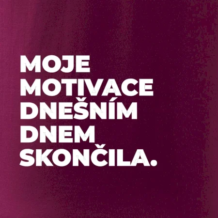 MOJE MOTIVACE DNEŠNÍM DNEM SKONČILA.