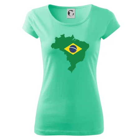 Brazílie vlajka v mapě