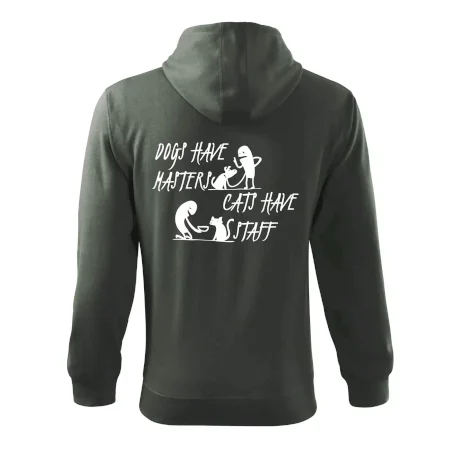 Dogs have masters, cats have staff