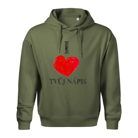 I love malované srdce - vlastní nápis