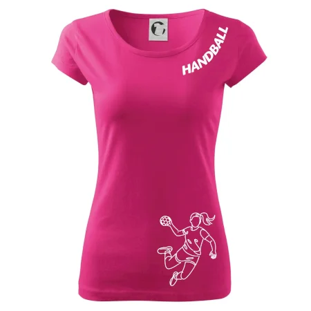 Handball nápis šikmo  - holka