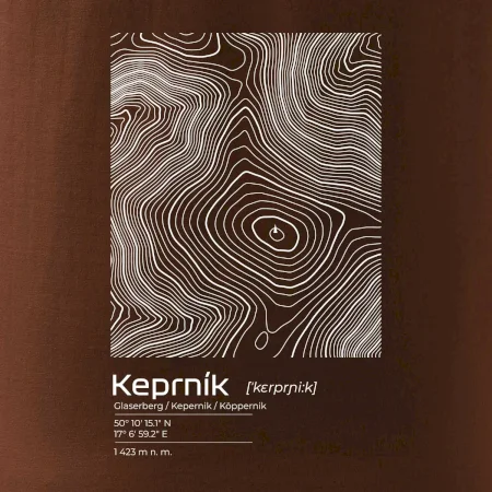 Keprník - vrstevnice v obdélníku