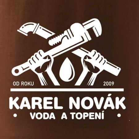Instalatér - Překřížené klíče vlastní nápis