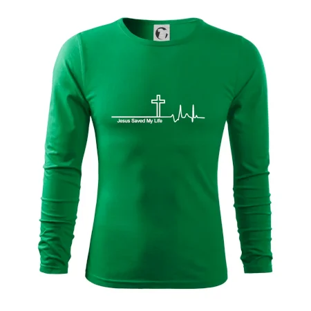 Jesus Saved My Life kříž ekg
