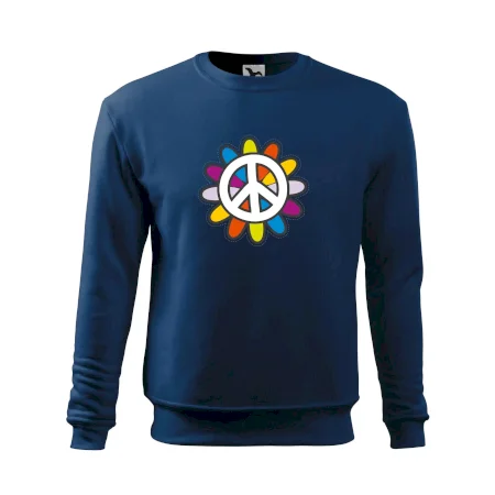 Peace symbol s kreslenou květinou