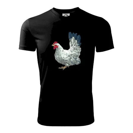Slepice kreslená bílá