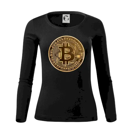 Bitcoin zlatá mince kulatá