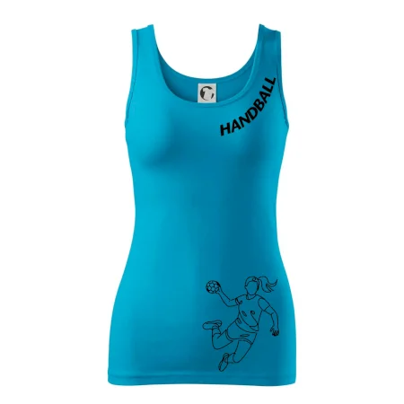 Handball nápis šikmo  - holka