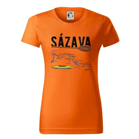 Mapa řeky Sázavy