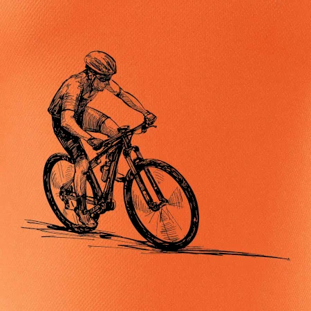 MTB kreslený cyklista
