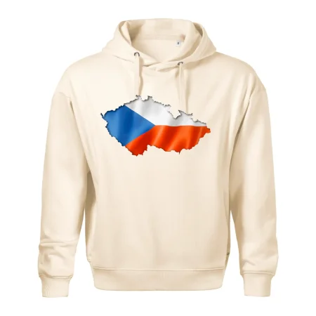 Česká vlajka v obrysu republiky