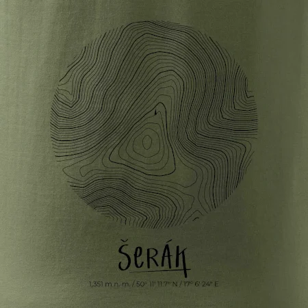 Šerák - vrstevnice v kruhu