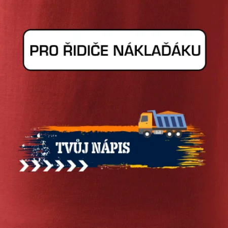 Stavba - vlastní nápis - náklaďák