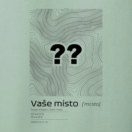 Vaše místo - vrstevnice v obdélníku