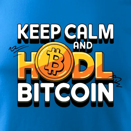 3D nápis Keep Calm and HODL Bitcoin