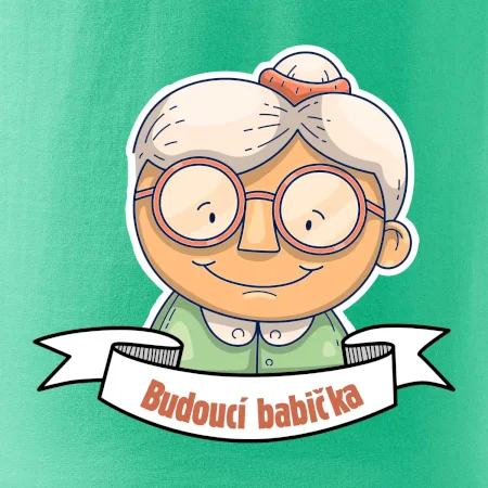 Budoucí babička kreslená