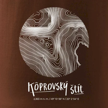 Kôprovský štít - vrstevnice v kruhu